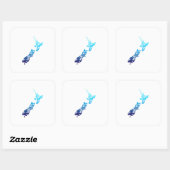 マオリニュージーランドマップトライバルタトゥーギフトアイディア スクエアシール (シート)