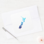 マオリニュージーランドマップトライバルタトゥーギフトアイディア スクエアシール (封筒)