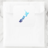 マオリニュージーランドマップトライバルタトゥーギフトアイディア スクエアシール (バッグ)