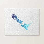 マオリニュージーランドマップ部族タトゥーギフトアイディア ジグソーパズル (横)