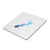 マオリニュージーランドマップ部族タトゥーギフトアイディア タイル (側面)