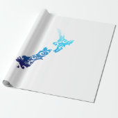 マオリニュージーランドマップ部族タトゥーギフトアイディア ラッピングペーパー (アンロールド)