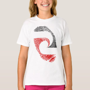 マオリ国旗の指紋 Tシャツ