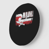 マオリ国旗ニュージーランド国旗 ラージ壁時計 (傾斜)