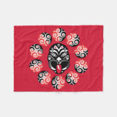 マオリ墓 |ニュージーランド |先住民アート |デコータブル フリースブランケット (正面(横))