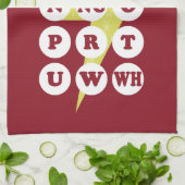 マオリ学アルファベットTe Reo キッチンタオル (折り畳み)