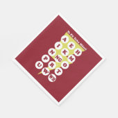 マオリ学アルファベットTe Reo スタンダードランチョンナプキン (角)