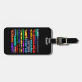 マオリ島のアオテアロア・ニュージーランドの町と都市 ラゲッジタグ (正面横)