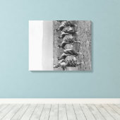 マオリ戦争舞踏写真 キャンバスプリント (インサイチュ (ウッドフロア))