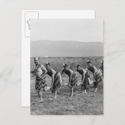 マオリ戦争舞踏写真 ポストカード (正面/裏面)