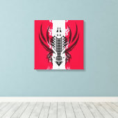 マオリ族の入れ墨と現実的な羽毛 キャンバスプリント (インサイチュ (ウッドフロア))