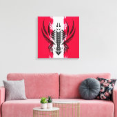 マオリ族の入れ墨と現実的な羽毛 キャンバスプリント (インサイチュ (リビング))