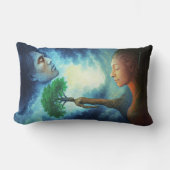 マオリ族の創造神話アート ランバークッション (正面)