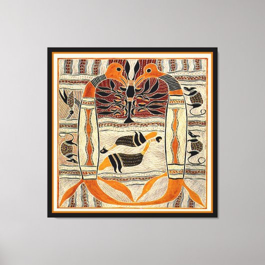 マオリ族の動物霊 キャンバスプリント (正面)