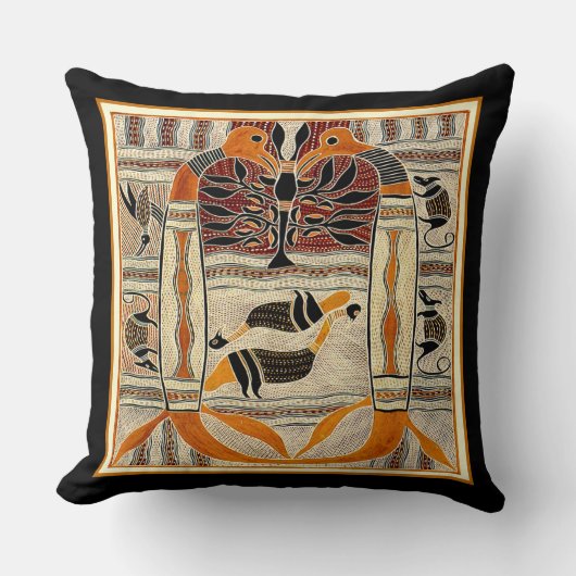 マオリ族の動物霊 クッション (正面)