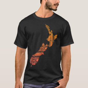 マオリ族ポリネシアのニュージーランド文化タトゥー Tシャツ