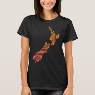 マオリ族ポリネシアのニュージーランド文化タトゥー Tシャツ