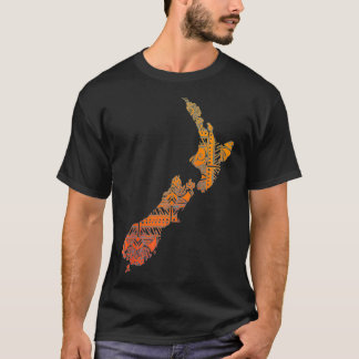 マオリ族ポリネシアのニュージーランド文化タトゥー Tシャツ
