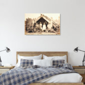 マオリ族，ニュージーランド， c.1880s (卵白プリント) キャンバスプリント (インサイチュ (寝室))