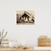 マオリ族,ニュージーランド, c.1880s (卵白プリント) ポスター (キッチン)