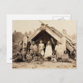 マオリ族，ニュージーランド， c.1880s (卵白プリント) ポストカード (正面/裏面)