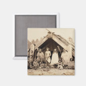 マオリ族,ニュージーランド, c.1880s (卵白プリント) マグネット (正面/裏面)
