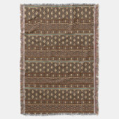 マオリ模様 スローブランケット (正面縦)