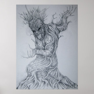 マオリ神々、タネ・マフタ。森の神 ポスター