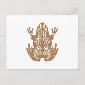 マオリ緑のベルフロッグポルカブラウン – ギフトアイディア シーズンポストカード (正面)