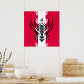 マオリ美術プリントとタトゥー ポスター (キッチン)