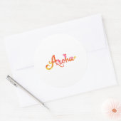 マオリ語でマオリ・アロハの愛 – ギフトアイディア ラウンドシール (封筒)