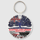 マオリ語オーストラリアの木のルーツ国旗 キーホルダー (裏面)