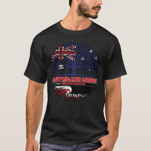 マオリ語オーストラリアの木のルーツ国旗 Tシャツ