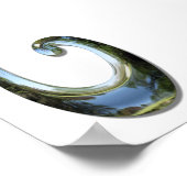 マオリ釣り針 – クロム ポスター (角)