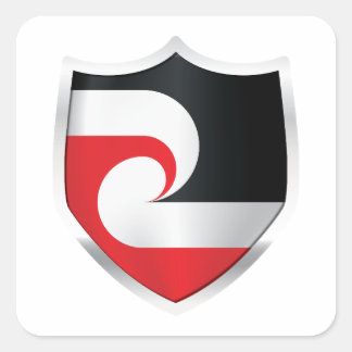 マオリ銀シールド国旗 スクエアシール