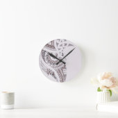 マオリ高級デザイナー ラウンド壁時計 (ホーム)