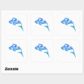 マオリ魚トライバルタトゥー – ギフトアイディア スクエアシール (シート)