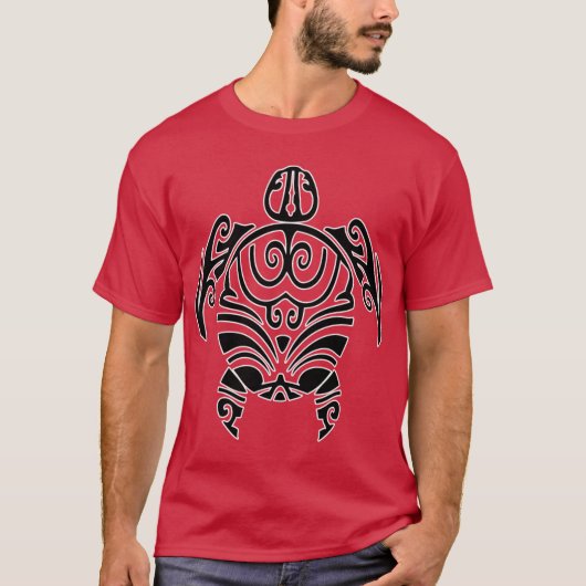 マオリ カメ カメ 部族 タトゥー 男の子 Tシャツ (正面)