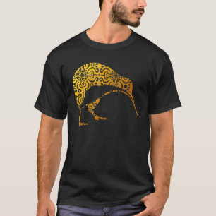 マオリ・キウイ族トライバルアボリジニアニュージーランドバードアート Tシャツ