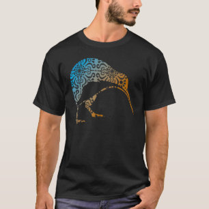 マオリ・キウイ族トライバルアボリジニアニュージーランドバードアート Tシャツ