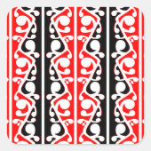 マオリ・コワイ伝統的ワイ模様 スクエアシール (正面)