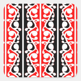マオリ・コワイ伝統的ワイ模様 スクエアシール