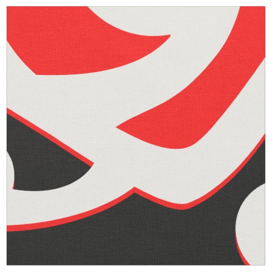 マオリ・コワイ伝統的ワイ模様 ファブリック (クローズアップ)