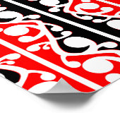 マオリ・コワイ伝統的ワイ模様 ポスター (角)