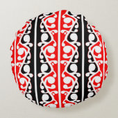 マオリ・コワイ伝統的ワイ模様 ラウンドクッション (裏面)