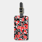 マオリ・コワワイトライバルニュージーランド ラゲッジタグ (正面縦)