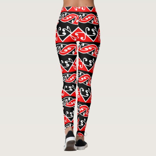 マオリ・コーホイワイ模様 レギンス (裏面)
