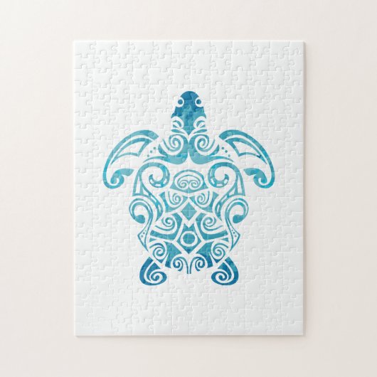 マオリ・タートルホヌアートトバルタトゥーギフトアイディア ジグソーパズル (縦)