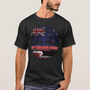 マオリ・ニュージーランドの木のルーツ国旗 Tシャツ