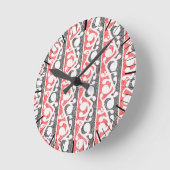 マオリ・ニュージーランドパタ動揺してーン ラウンド壁時計 (傾斜)